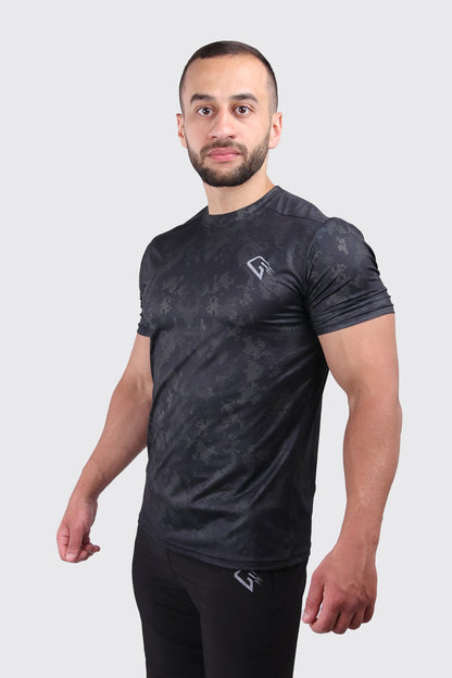 Synthetic Oceanic Ombre T-Shirt - Black