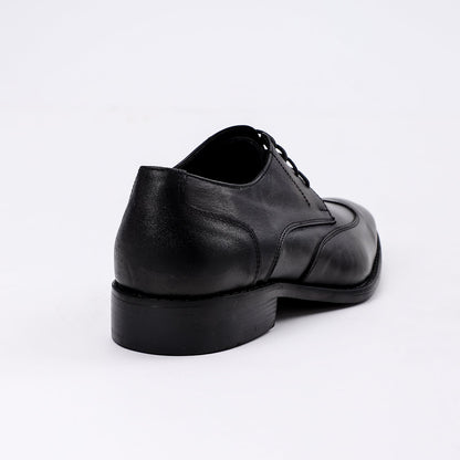 Leather Wingtip Oxford Shoes - Black