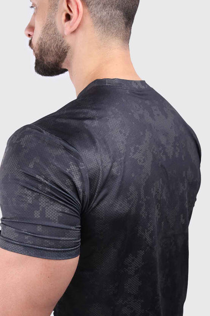 Synthetic Oceanic Ombre T-Shirt - Black