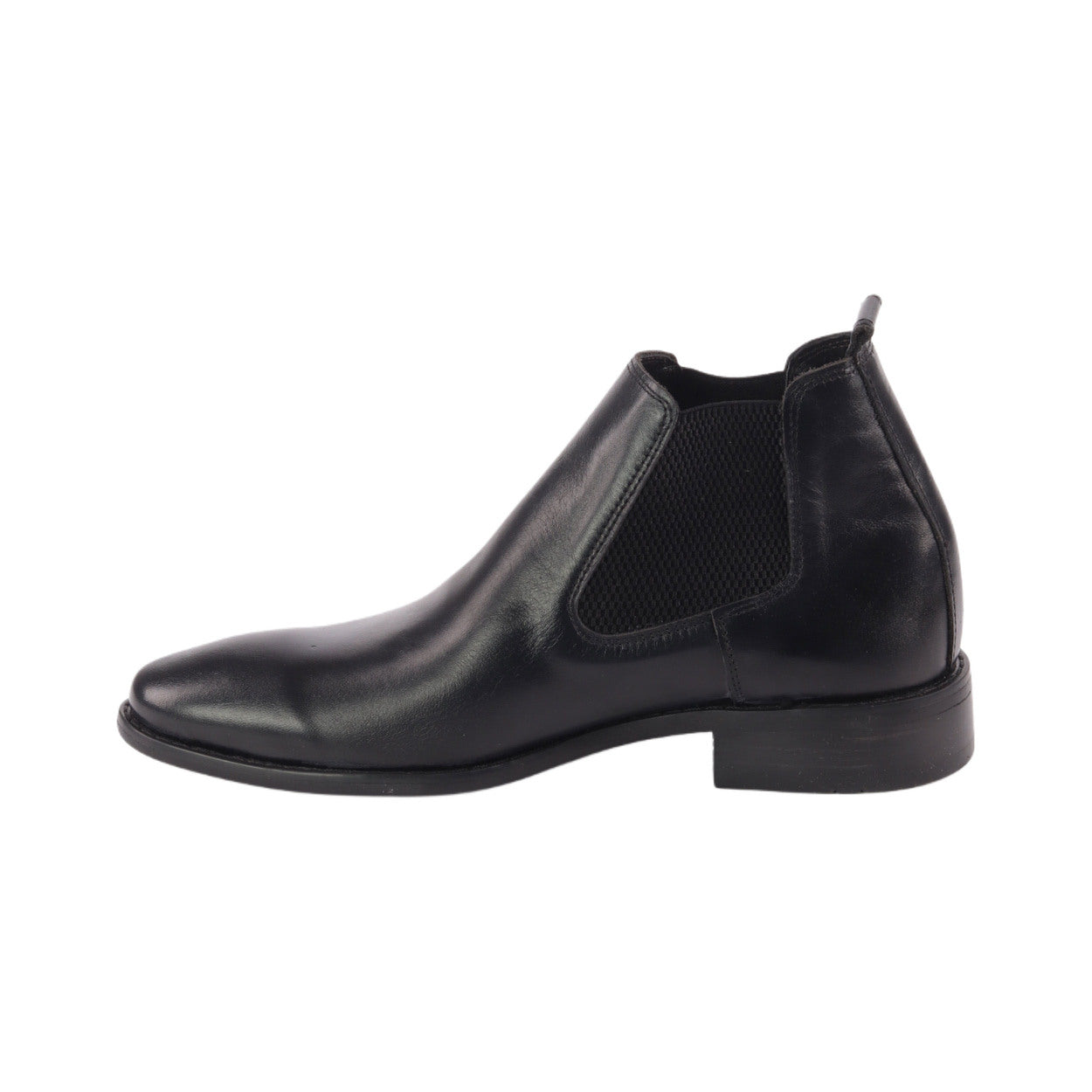 Faux Leather Plain Chelsea Boots – Black