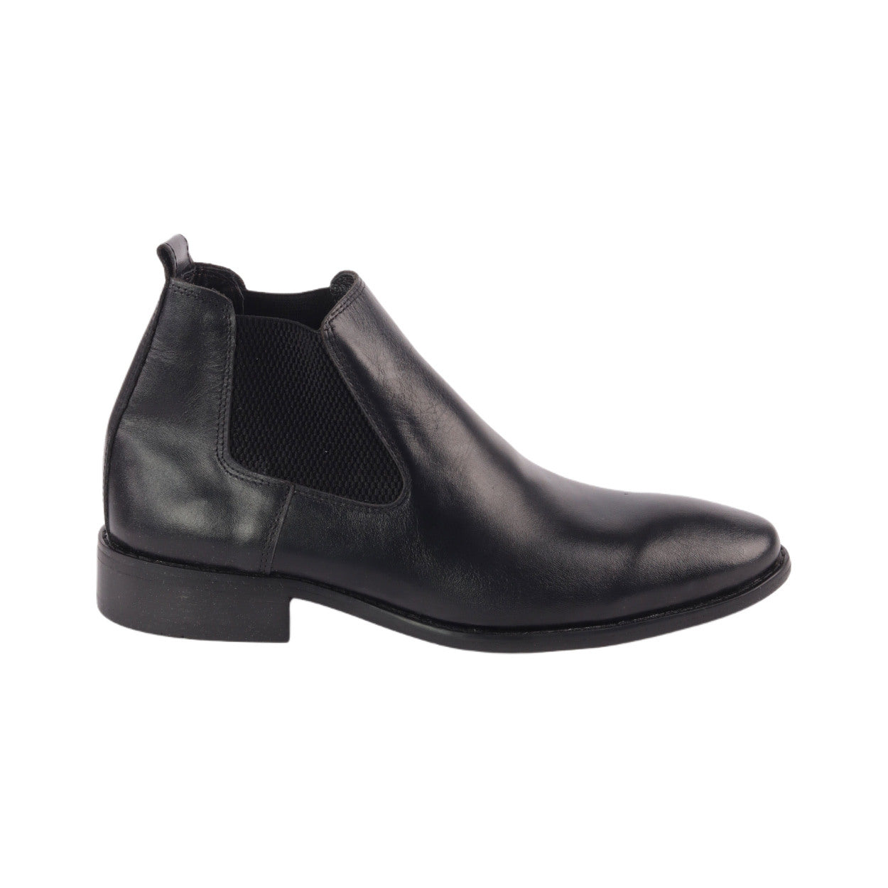Faux Leather Plain Chelsea Boots – Black