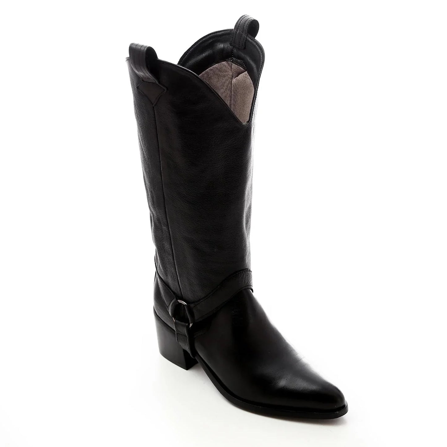 Faux Leather Ankle & High Extension Boots - Black
