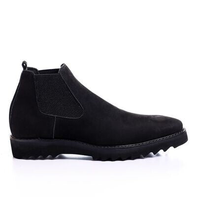 Suede Leather Chelsea Boots – Black