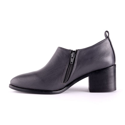 Leather Ankle Boots - Grey