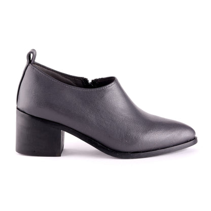 Leather Ankle Boots - Grey