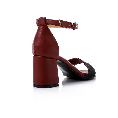 Faux leather Glamour Sandal - Burgundy