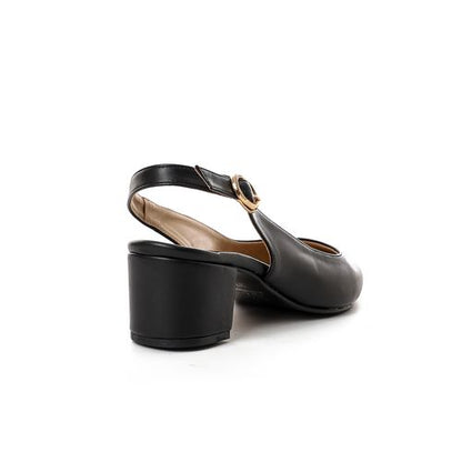 Faux leather High Heels - Black