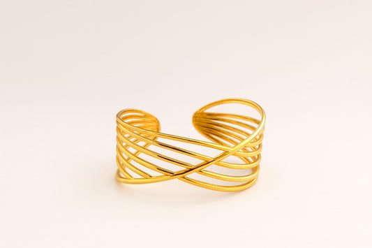 Stainless Steel Multi-Strand Bracelet - Gold