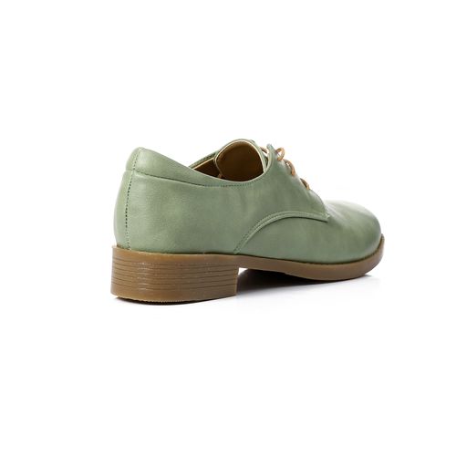 Faux Leather Lace-Up Oxford Shoes – Light Green