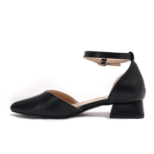 Faux Leather D'Orsay Pump - Black
