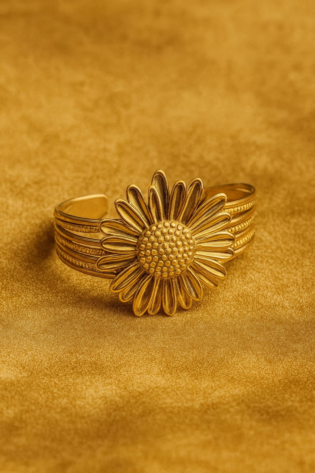 Zinc Alloy Sunflower Design Bracelet – Gold Plated