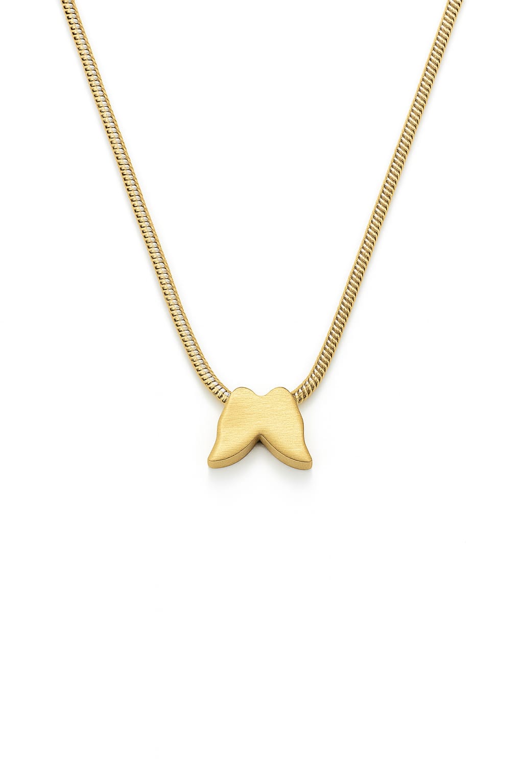 Stainless Steel Butterfly Pendant Necklace – Gold