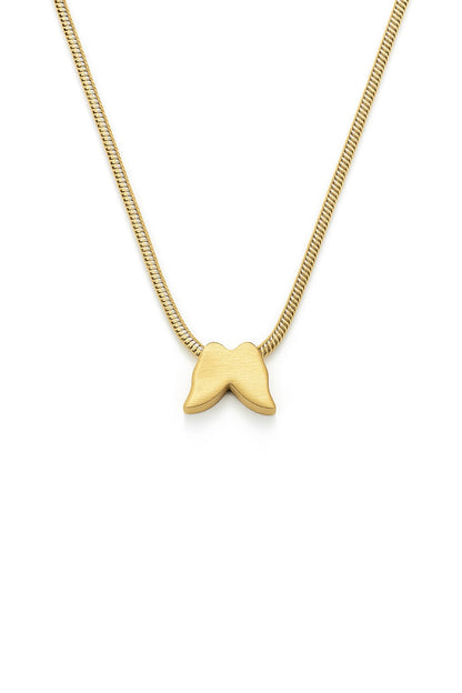 Stainless Steel Butterfly Pendant Necklace – Gold