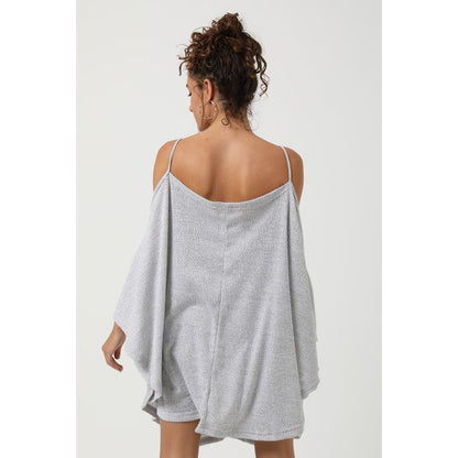 Spaghetti Straps Cover Up - Light Grey