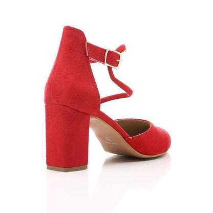 Faux Suede D'Orsay Mary Jane Heels