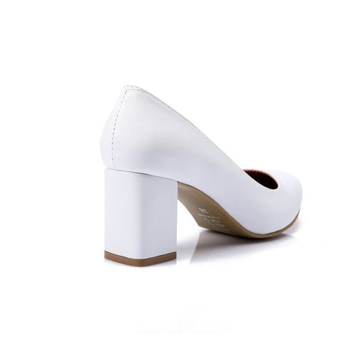 Faux Leather Classic Shoes - White
