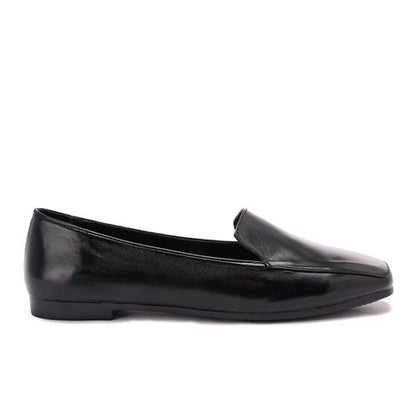Faux Leather Comfortable Shoes - Black