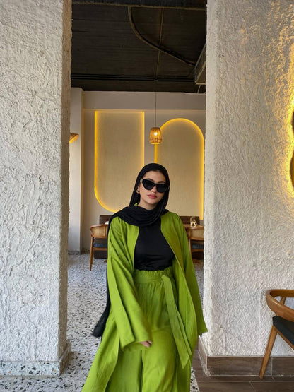 Wrap Linen Set - Green