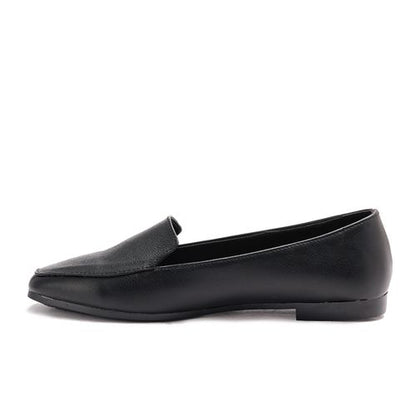Faux Leather Comfortable Shoes - Black