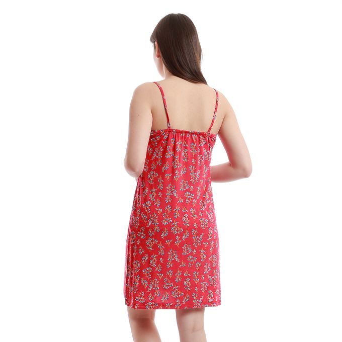 Floral Pattern Sleeveless Nightgown
