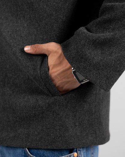 Wool Solid Jacket – Dark Grey