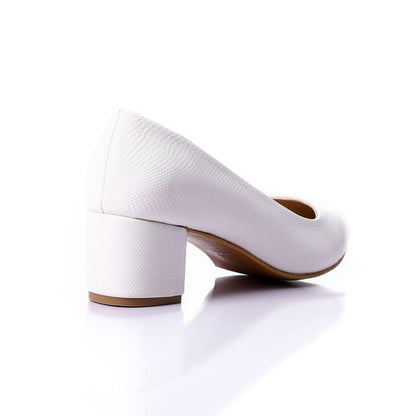 Faux Leather Classic Embossed Pump