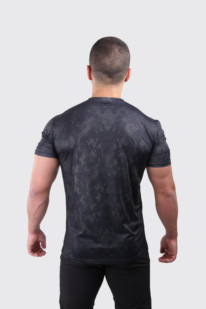 Synthetic Oceanic Ombre T-Shirt - Black