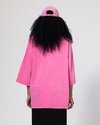 Cotton Bubble Fade Tee - Pink