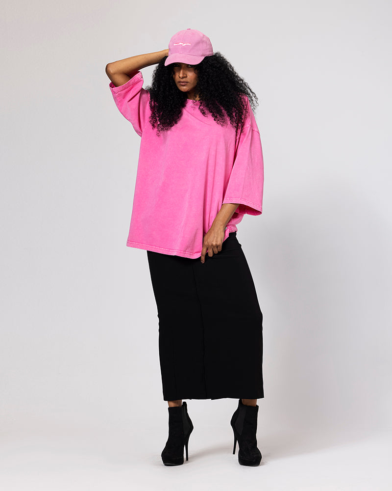 Cotton Bubble Fade Tee - Pink