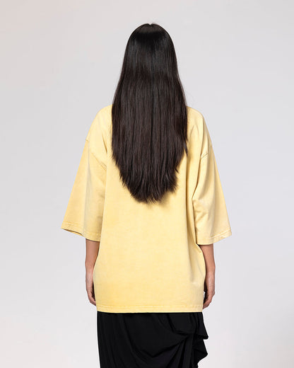 Cotton Lemon Haze Tee - Yellow