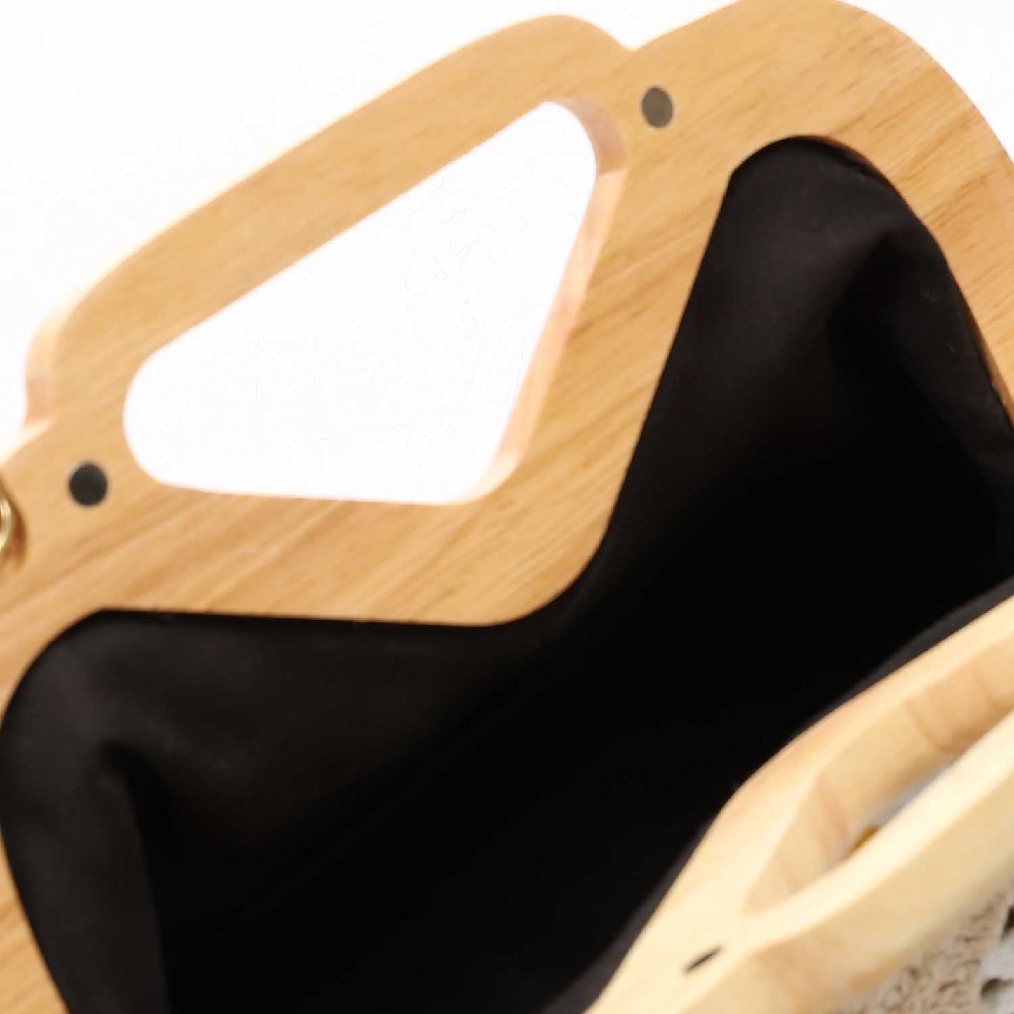 Wicker Crochet Floral Clutch Handbag – Beige