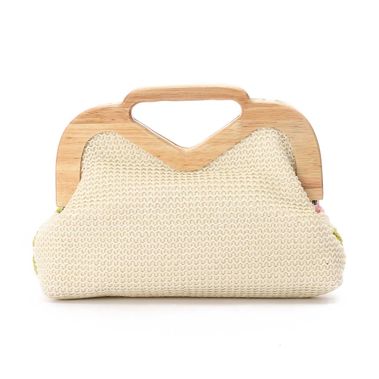 Wicker Crochet Floral Clutch Handbag – Multicolor