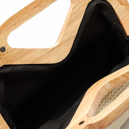 Wicker Crochet Floral Clutch Handbag – Multicolor