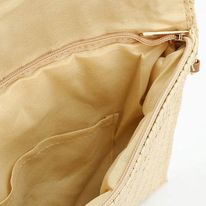 Straw Clutch Eye Bag - Beige