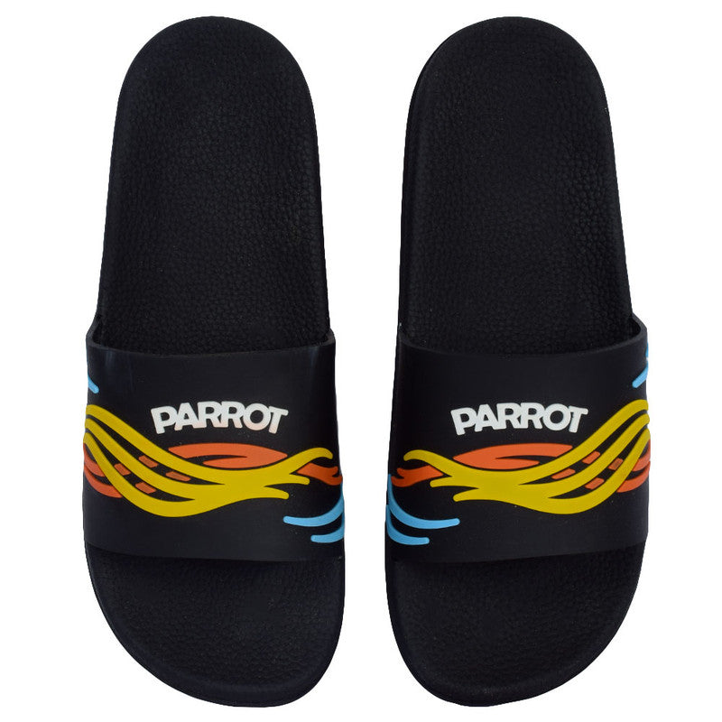 Rubber Fire Glide Slippers - Black