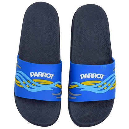 Rubber Shadow Step Slippers - Blue