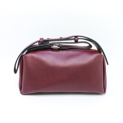 Faux Leather Elegant Handbags - Burgundy
