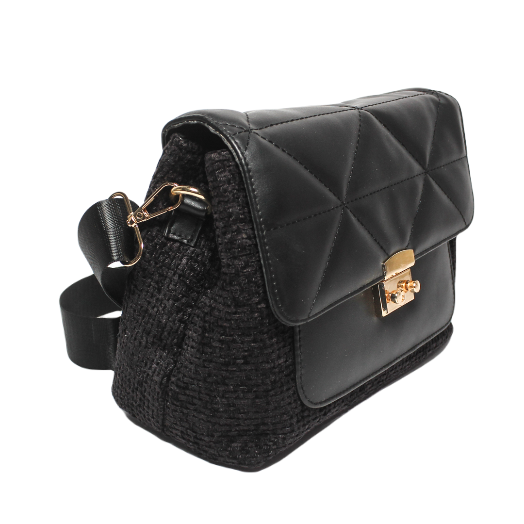 Glitter Women Cross Bag - Black