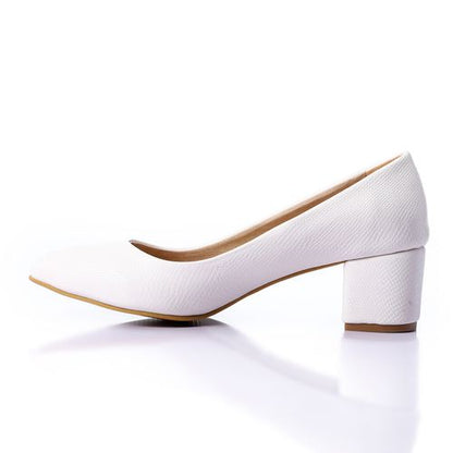 Faux Leather Classic Embossed Pump