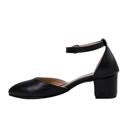Faux Leather D'Orsay Pump - Black