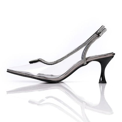 PVC High Heels - Grey