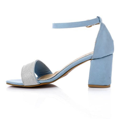 Faux leather Glamour Sandal - Light Blue