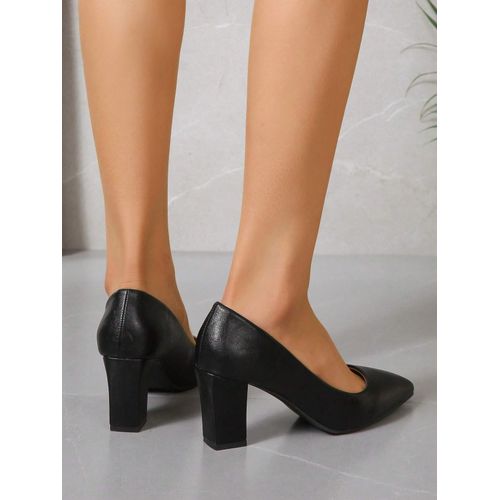 Faux leather Classic Shoes - black