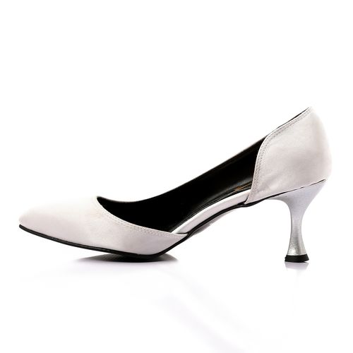 Faux Leather Pointed Pump Heels