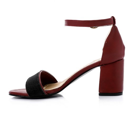 Faux leather Glamour Sandal - Burgundy