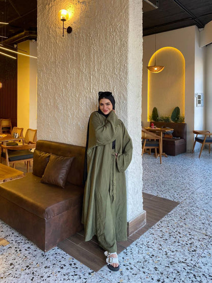 Wrap Linen Set - Olive