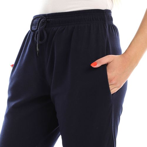 Mixed Poly-Cotton Plain Sports Pants