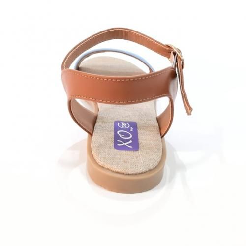 Faux Leather Ankle Strap Sandals