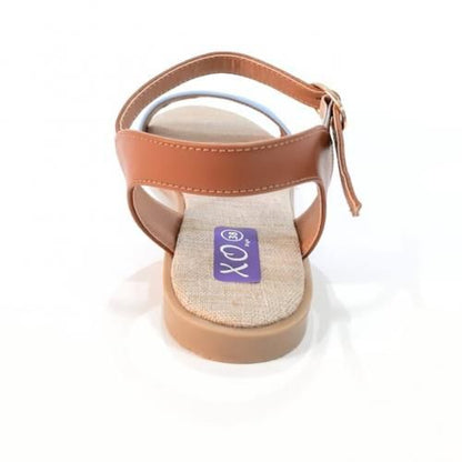 Faux Leather Ankle Strap Sandals