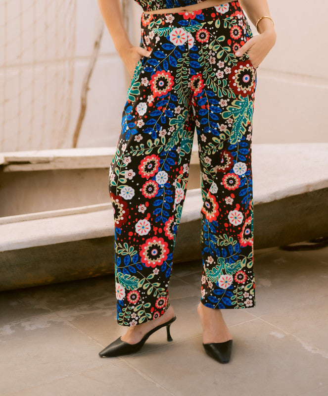 Soft Crepe Floral Printed Set – Multicolor